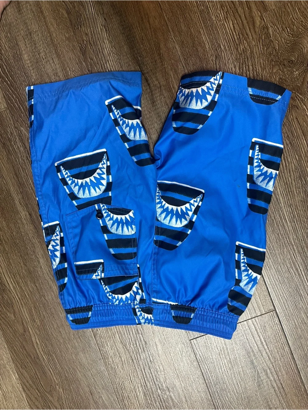 Tea Collection Kids 7 Shark Swim Trunks Blue